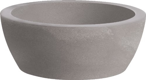 Nicoli Thetis Pot en résine pour plantes d'intérieur extérieur diamètre 30 cm 40 R4230 résistant aux UV et aux températures extrêmes (40 x 16 cm, cendres)