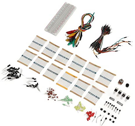 Electronic Component, Breadboard Kit, Electronic Component Assortment Fun Kit Breadboard Buzzer Diode Capacitor Resistor, Accessories