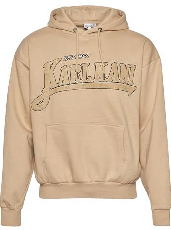 Karl Kani Herren KM234-003-2 KK Trekking OS Pinstripe Hoodie Sand/White, S