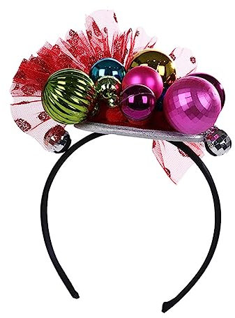 minkissy 1 Stk Bell-stirnband Requisiten Haarreif Weihnachten Hut Haarschmuck Weihnachten Cosplay Stirnband Weihnachtsstirnband Weihnachts Party Stirnband Kugel Haarreif Stoff Krone Erröten