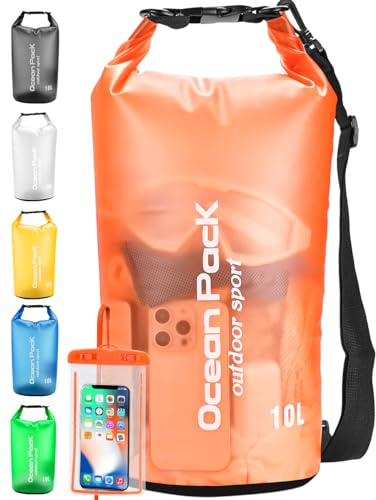 Henrycares Dry Bag wasserdichte Tasche, 20L 10L 5L 2L Wasserdichter Packsack mit Schultergurt, Schwimmen, Baden, Strand, Kanu, Stand Up Paddling, Tauchen