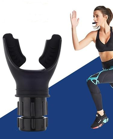 Hochexin Atemtrainer mit einstellbarem Widerstand, Silikon-Lungentrainingsgerät für die Atemmuskulatur, einfach zu bedienen und zu reinigen