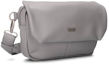 Zwei Damen Hip Bag Mademoiselle.M MH40 Crossbody Bag 2 Liter Volumen, kleine Messenger Bag als Hüfttasche, Bauchtasche oder Brusttasche zu tragen, klassisch-elegant (Foggy)