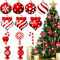Gudotra 36 Pezzi Addobbi Natalizi Ornamento Ciondoli in Legno Decorazione per Albero di Natale Regalo Biglietti Natalizi (36 Pezzi)