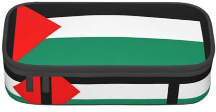 LimPac Palestine Flag Large Capacity Pencil Case Bag, Zippered Pen Pouch Organizer For College Office Makeup