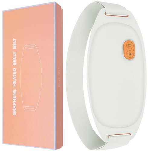 WILLONG Wärmegürtel für Periode und Rücken - Kabelloses USB-Heizkissen, Elektrisch, für Frauen und Mädchen, Grau