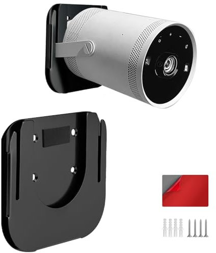 Chanvoo Drill Free Wall Mount Compatible with Samsung Freestyle Projector Ceiling Mount, Freestyle 2 Accessories Steel Wall Mount Shelf (Black)