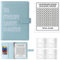 ALLOMN 100 Briefumschläge, A5 Geldsparung Geldordner Organizer Geldsparmappe mit transparenten Geldumschlägen und Magnetknopf für Paare, Büros, Zuhause, Schule (Blau)