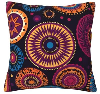 Kissenbezug 80x80 cm 2 Stück Kissenbezüge Samt Dekokissen Geometrisch Sofakissen Kissenhülle Zierkissenbezüge Couch Kissen Bunt Weich Kissen mit Bezug für Sofa Auto Patio Garten Zimmer Deko -TR241