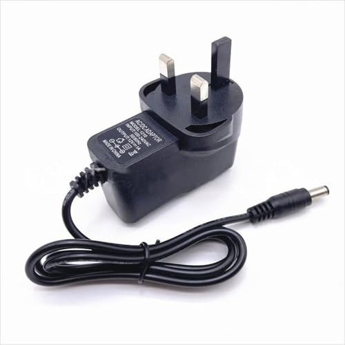 Newyuan 27V 500mA Battery Charger Plug, Compatible with Gtech AirRam MK2 K9 AFT001 ATF27 ATF29 ATF40 ATF41 AR01 AR02 Vacuum Cleaner Power Supply Adapter (UK Mains Plug)