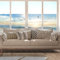 Milchglasfolie 38x120 cm Blaugelbe Wolken Fensterfolie Badezimmer Sichtschutzfolie Fenster Büro Fensterfolie Blickdicht Wiederverwendbar Folie Fenster Sichtschutz Fenster Folie 1 Stück