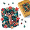 Figured'Art Holzpuzzle Erwachsene und Kinder 200 Teile Tiere - Giraffe mit Blumen - Originelles Design 23x28,7 cm Einzigartige Form mit Premium-Holzkiste