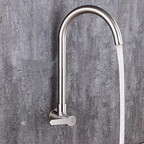 Robinet de Cuisine Mural en Acier Inoxydable brossé, Robinet d'évier de Cuisine-D 1