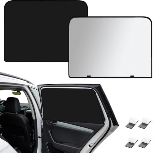 Beibeijia 2 Stück Sonnenschutz Auto Baby, Sonnenschutz Auto Seitenscheibe mit UV Schutz, Magnetisch Auto Vorhang, Car Shades, für Schützt Kinder, Erwachsene und Haustiere Auto Verdunkelung Fenster