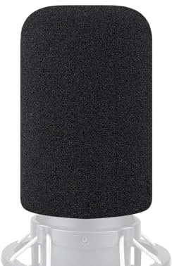SOULWIT Schutz Mikrofon Schaum Abdecken Pop Filter für HyperX QuadCast/QuadCast S/QuadCast 2S Mikrofonset, Windschutz mit hochdichtem Schaumstoff