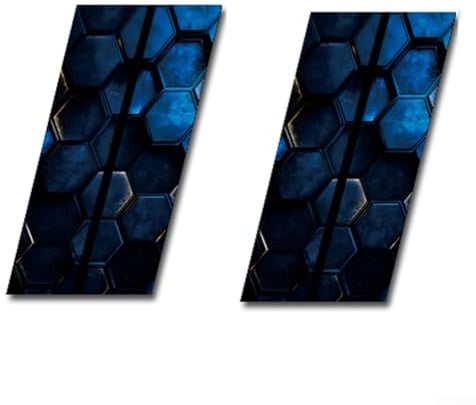2 x wasserdichte Aufkleber für Auto B Säule Einzigartig für Wabendesign für individuellen Look (B)