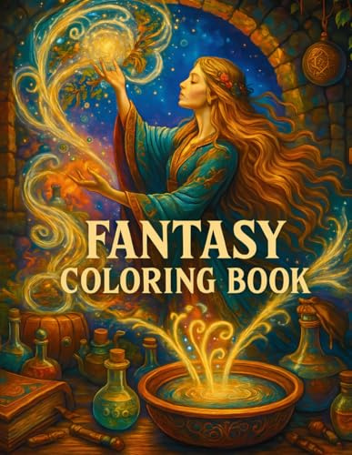 FANTASY COLORINK BOOK: Malbuch Erwachsene