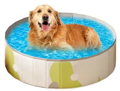 Hundepool faltbar – Pool für Katzen, PVC-Becken, rutschfest und faltbar, für das Baden von Hunden, Katzen und Wasserspielen im Freien
