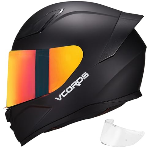 VCOROS Integralhelm für Unisex WS-609 Motorradhelm ECE 22.06 Zertifiziert | Integralhelme mit Austauschbar Helmvisier Vollvisierhelm Motorradhelm Integralhelm für Motorrad Roller Rennen