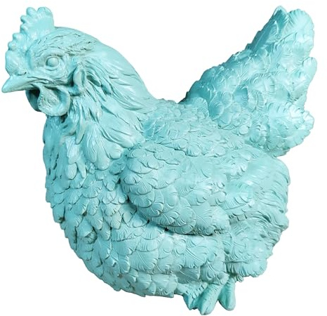 colourliving Deko Hühner DekoDiven einzigartige Huhn Deko für Haus & Garten (Matcha Mule, sitzend)