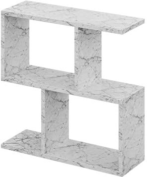 Hanah Home Modern Coffee Table, Carrara Marble Color, 60 x 60 x 20 cm | 100% Melamine Coated Particle Board, 18 mm Thick | Stylish & Functional Design for Any Space