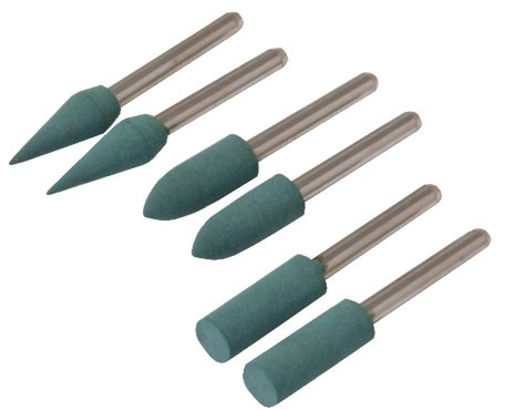 Silverline 719801 Rotary Tool Rubber Polishing Point Set 6pce 6 mm Dia, Silver