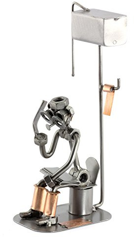 Steelman24 I Nuts and bolts sculpture Loo Man With Mobile I Handmade ornaments I Made in Germany I I Metal figurine