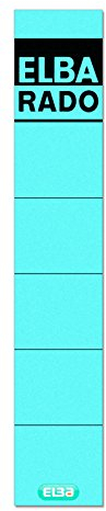 ELBA 100420940 Rückenschilder Rado 10er Pack schmal und kurz selbstklebend blau