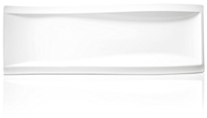 Villeroy & Boch NewWave Antipastiteller, 42 x 15 cm, Premium Porzellan, Weiß