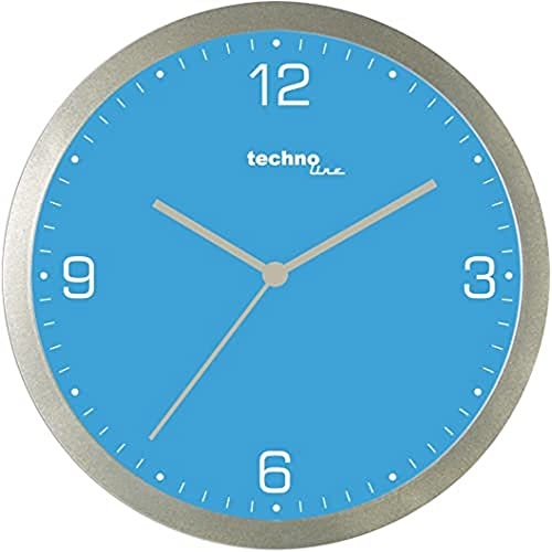 Technoline WT 9000 Quarzwanduhr, blau, Ø 30cm