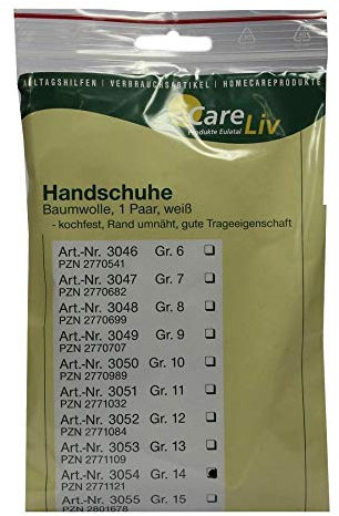 HANDSCHUHE Baumwolle Gr.14 2 St