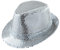 HUT - FEDORA - silber, Event Party Partyhüte Silvesterhut 80er Jahre