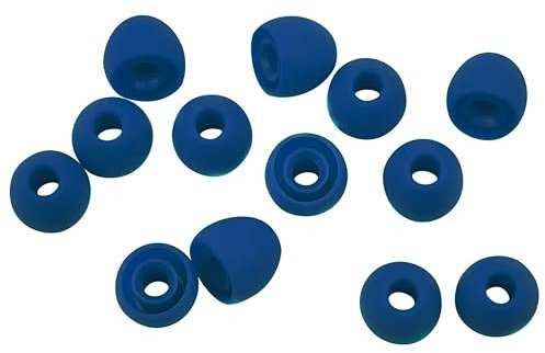 Xcessor Replacement Silicone Earbuds. Compatible With Most in Ear Headphone Brands. 7 Pairs (Set of 14 Pieces). Size: LARGE. Color: Dark Blue