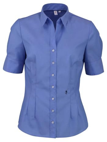 Seidensticker Damen Bluse - Hemdbluse - Bügelfrei - Slim Fit - Kurzarm - Uni - 100% Baumwolle
