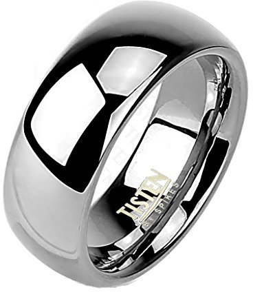 Tapsi´s Coolbodyart® Ring Tisten Titan Wolfram silber 8mm breit Hochglanz polierter Ring 72 (23)