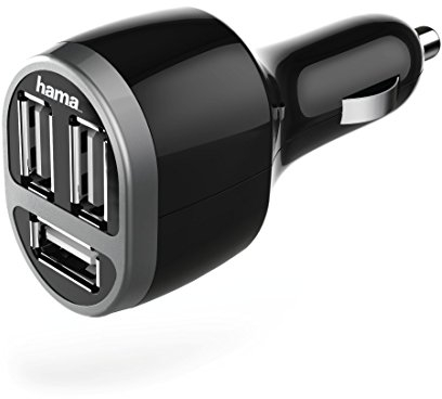 Hama 00173603 Universal Kfz Handy Ladegerät - Handy-Ladegeräte (Schwarz, Silber, Zigarettenanzünder, Schwarz/Silber, 10-30 Zoll)