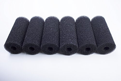 LTWHOME Aquarium Fisch Tank Biochemischer Filter Schwamm,Zylinder Vorfilter(Packung mit 6)