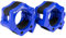 KOMODO Olympic Barbell Collars 2 inch / 50mm Dumbell Bar Clamps Weight Lifting Quick Release Lock Gym Fitness Pair (Blue)