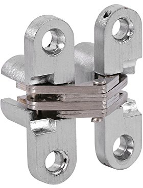 Verstecktes Scharnier aus Zinklegierung, unsichtbare Falttür, verdeckte Kreuzscharniere für Möbel, Hardware, Falttür (43,7 mm)