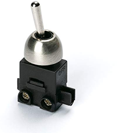 Einbauschalter Kippschalter ON/OFF Ein/Aus 250V Leuchten 1polig 2(1) A LS-2 gold silber antik Lampen Tischlampen Wandleuchten (Edelstahl)