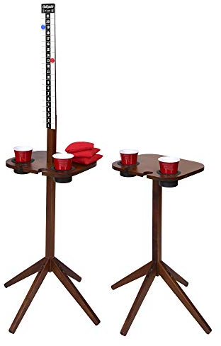 GoSports ScoreCaddy Set mit 2 Outdoor-Anzeigetafeln mit Getränkehaltern – perfektes Score-Tracker-Zubehör für Hinterhof-Cornhole und Hofspiele