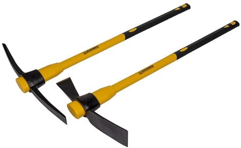 Roughneck ROU64104 Pick Axe & Cutter Mattock 2 Piece Set Including: 1x Pick Axe 1x Cutter Mattock (Both 5lbs/2.3kg)