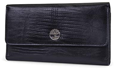 Timberland Damen Leather Wallet With Rfid Flap Geldbörsen, Schwarz (Exotisch), Einheitsgröße EU