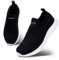 HKR Zapatillas Slip On Mujer de Comodos Casual Ligero ai Aire Libre Negro Blanco 40 EU