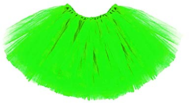 Tütü Tutu Ballettrock Tüllrock Petticoat Ballettkleid Rock Ballett Tütüs 3 Lagig Erwachsene (Neon Grün)