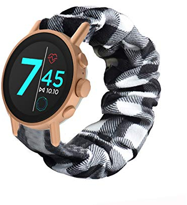 LvBu Armband Kompatibel mit Misfit Vapor X, weiche Haargummis Uhrenarmband für Misfit Vapor X 42mm (Grid)