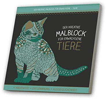 Malblock für Erwachsene mit CD: Tiere 1: Krativität, Entspannung, Ausgeglichenheit