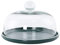 Kuchen Glocke mit Keramik Kuchenständer Transparent Glasglocke Käseglocke Käse Torten Kuchen Glashaube Tortenglocke Lebensmittel Haube Abdeckung Kuchen Abdeckhaube für Speise Eseen Cover