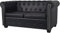 Hommdiy Chesterfield Sofa 2-Sitzer Kunstleder Ledersofa Polstersofa Loungesofa