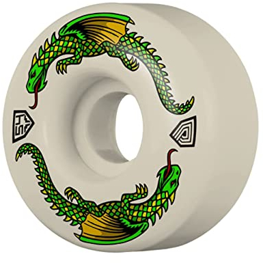 Powell Peralta Dragon Formula 93A Roues de Skateboard, Blanc, 54 mm x 34 mm